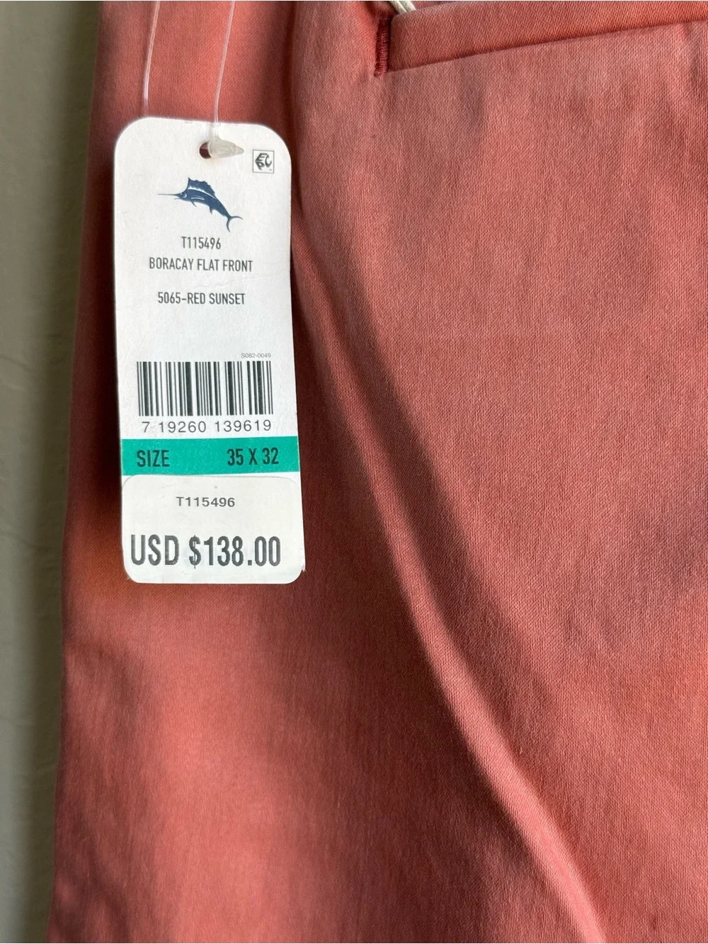 Tommy Bahama Men's Red Sunset Chino Pants